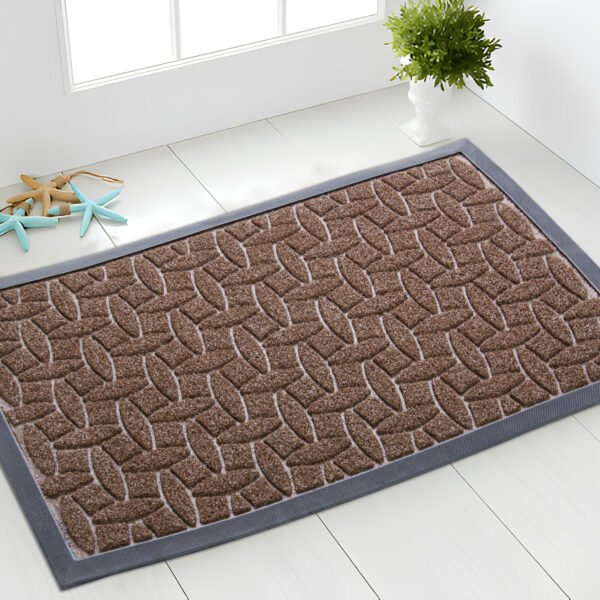 Plain Door Mat - Oval Brown