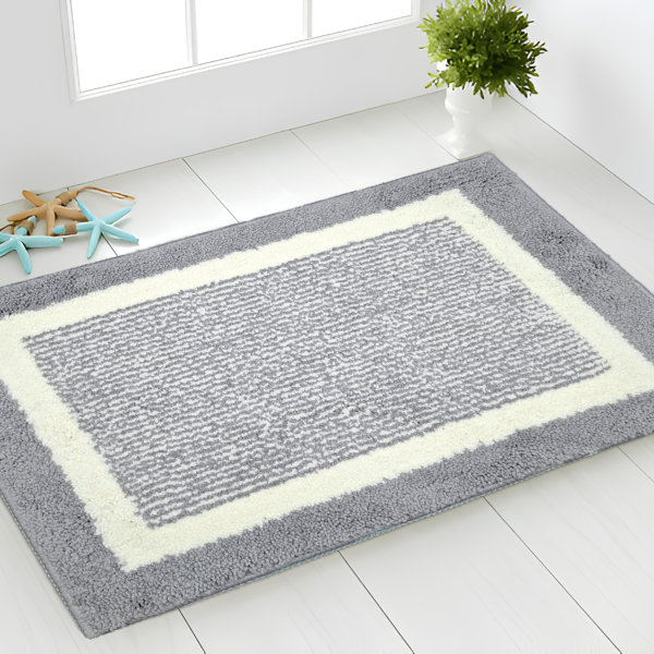Plain Bath Mat - Grey