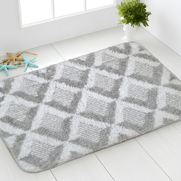 Daimond Bath Mat - Grey