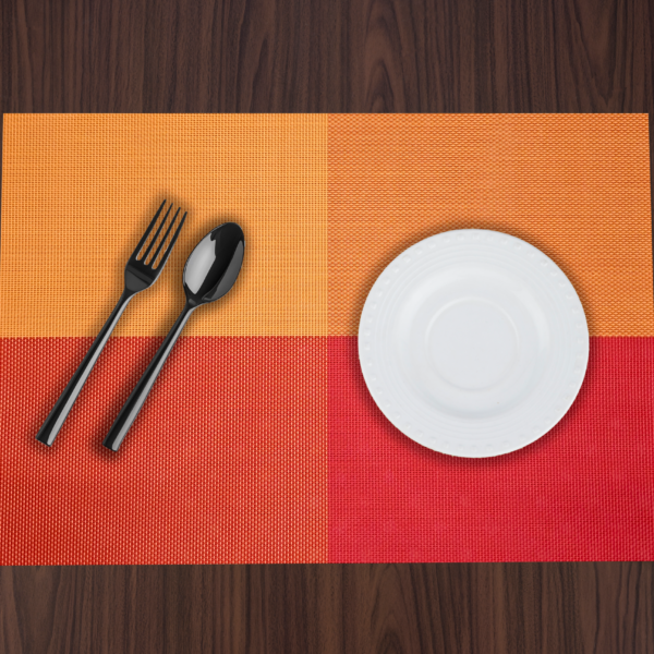 4 Shade Dinning Mat - Red