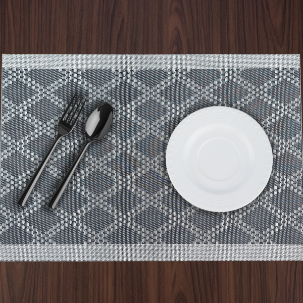 Stripped Dinning Mat - Grey