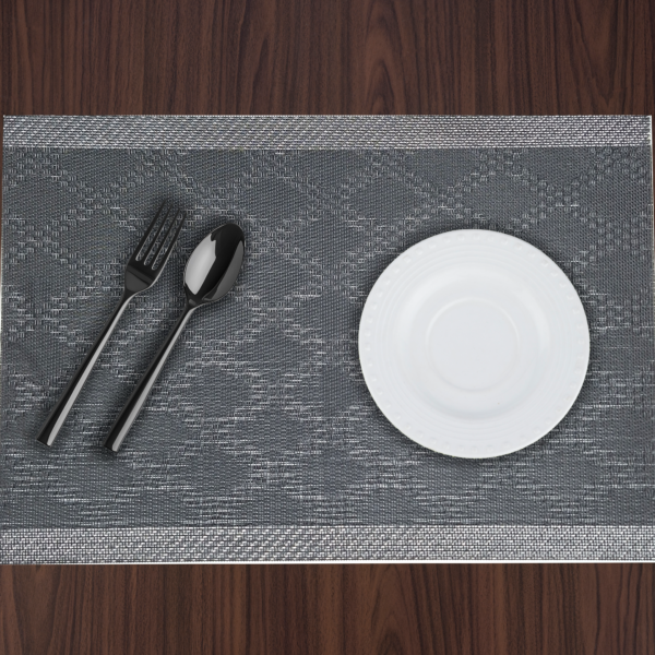 Stripped Dinning Mat - Black