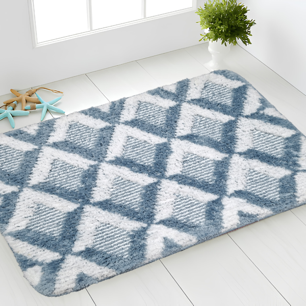 Daimond Bath Mat - Light Green