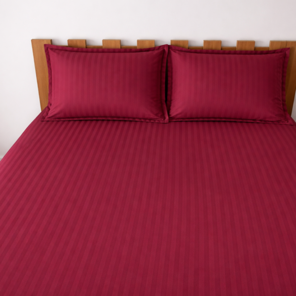 Satin Stripes - burgandy