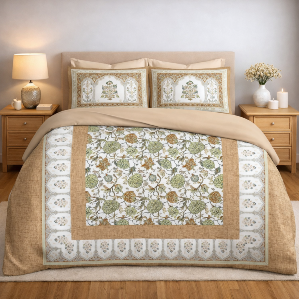 Art Block - Beige Vintage Floral