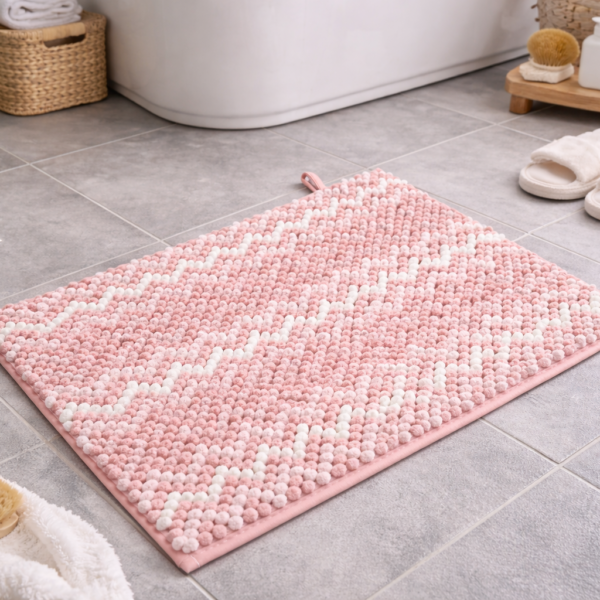 Popcorn Bath Mat - Pink